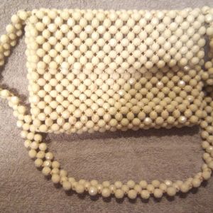 Vintage Lucite Beaded Evening Bag Made in Hong Kong